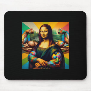Mona Lisa Bodybuilding Funny Gift 2  Mouse Pad