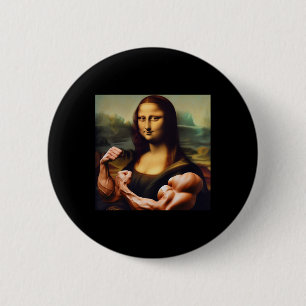 Mona Lisa Bodybuilding Funny Gift 3  6 Cm Round Badge
