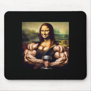 Mona Lisa Bodybuilding Funny Gift 5 Mouse Pad