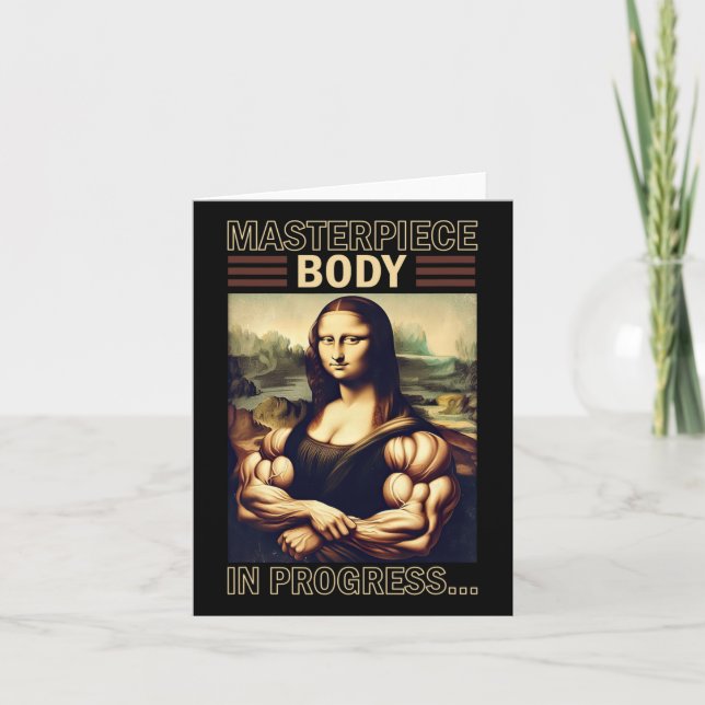 Mona Lisa Bodybuilding Muscle Gym Weightlifting Wo Card (Front)