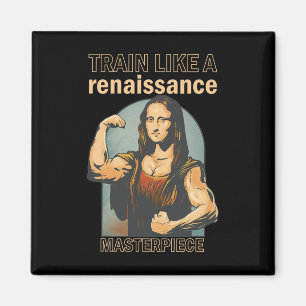 Mona Lisa Bodybuilding Muscle Gym Weightlifting Wo Magnet