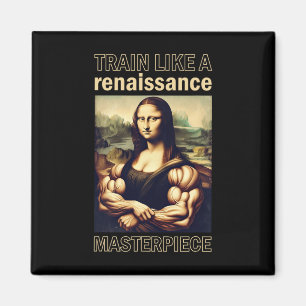 Mona Lisa Bodybuilding Muscle Gym Weightlifting Wo Magnet
