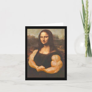 Mona Lisa Bodybuilding Muscle Gym Workout Outfits  Card