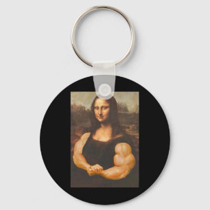 Mona Lisa Bodybuilding Muscle Gym Workout Outfits Key Ring