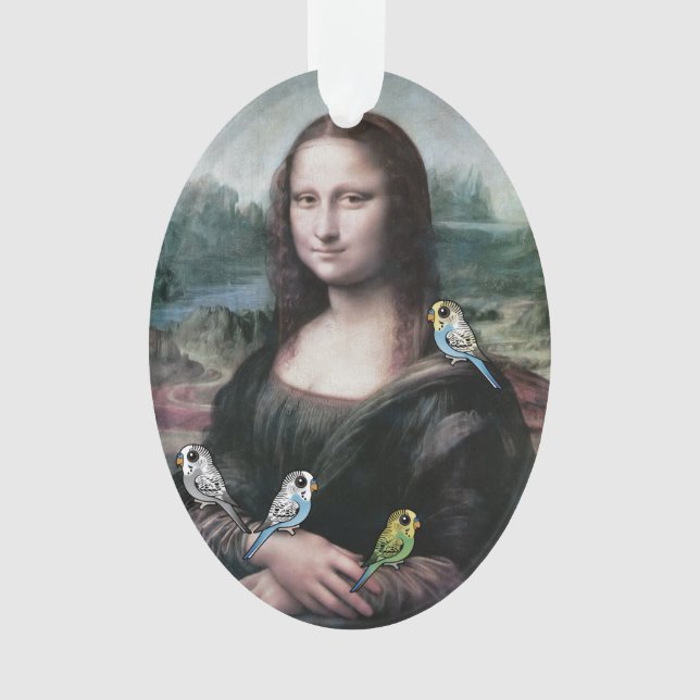 Mona Lisa & Budgies Ornament (Front)