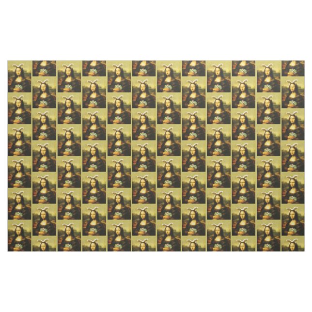 Mona Lisa Bunny Ears Easter Fabric (Yard)