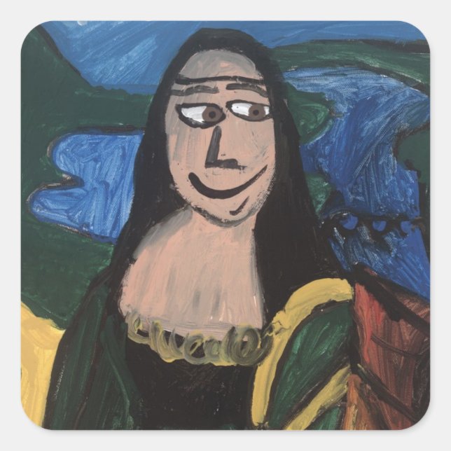 Mona Lisa by Joel Anderson Square Sticker (Front)