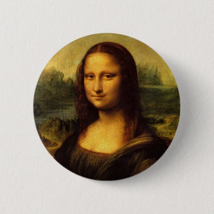 Mona Lisa by  Leonardo Da Vinci 6 Cm Round Badge