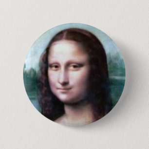 Mona Lisa by Leonardo Da Vinci 6 Cm Round Badge