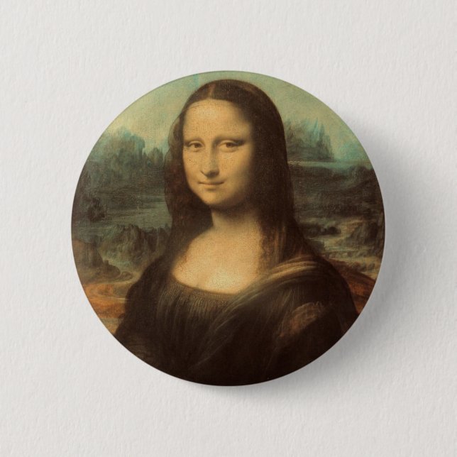 Mona Lisa by Leonardo da Vinci 6 Cm Round Badge (Front)