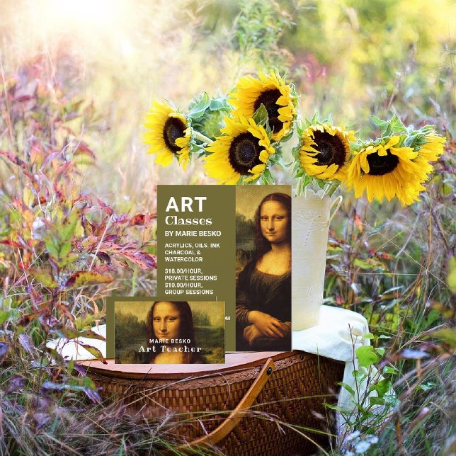 Mona Lisa By Leonardo Da Vinci, Art Teacher Business Card (Creator Uploaded)