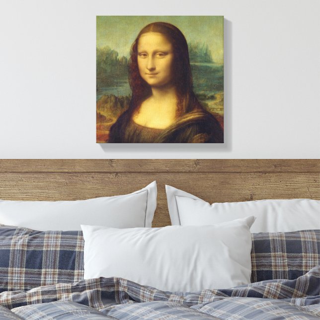 Mona Lisa By Leonardo Da Vinci Canvas Print (Insitu(Bedroom))