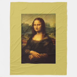 Mona Lisa by Leonardo da Vinci Fleece Blanket
