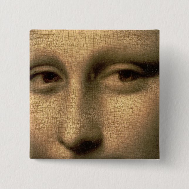 Mona Lisa, c.1503-6 15 Cm Square Badge (Front)
