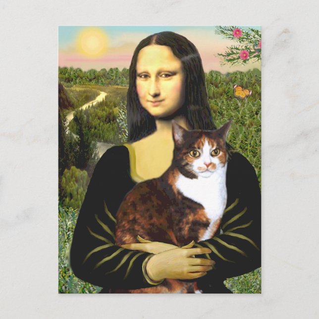 Mona Lisa - Calico cat Postcard (Front)