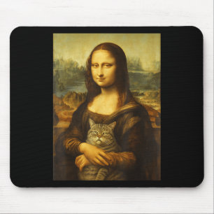 Mona Lisa Cat For Kitty Lovers Mouse Pad