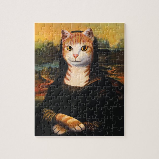 Mona Lisa Cat Jigsaw Puzzle (Vertical)