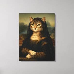 Mona Lisa Cat Parody Renaissance Art Canvas Print
