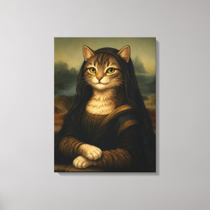 Mona Lisa Cat Parody Renaissance Art Canvas Print
