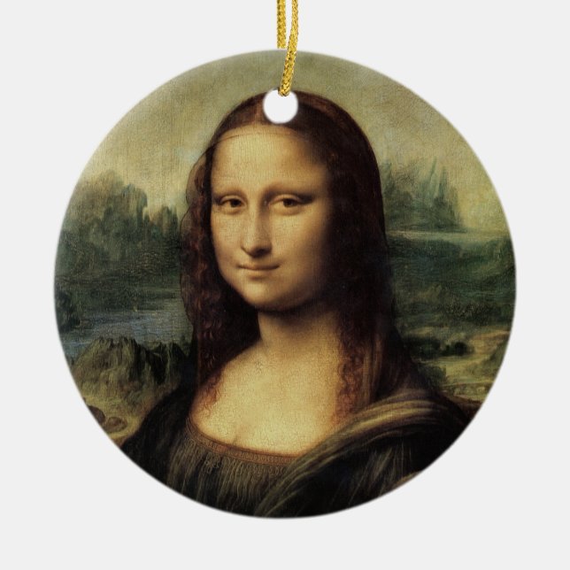 Mona Lisa Ceramic Tree Decoration (Front)