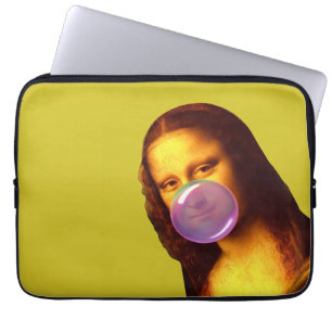 Mona Lisa Chewing gum Bubble Laptop Sleeve