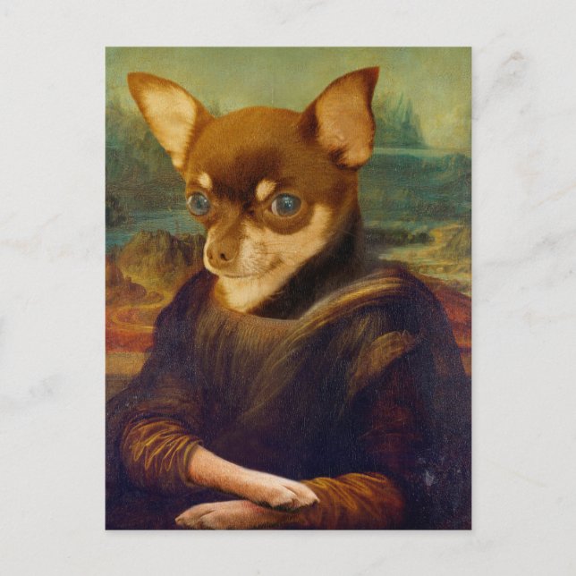 Mona Lisa Chihuahua - Gioconda Chihuahua Posrcard Postcard (Front)