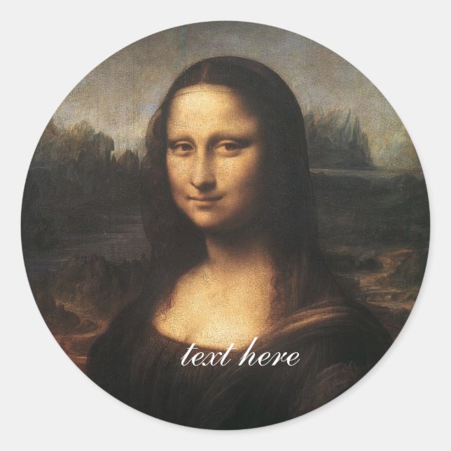 Mona Lisa Classic Round Sticker (Front)