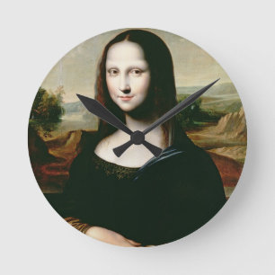 Mona Lisa, copy of the painting by Leonardo da Vin Round Clock
