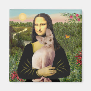 Mona Lisa - Cream Sphynx cat Magnet