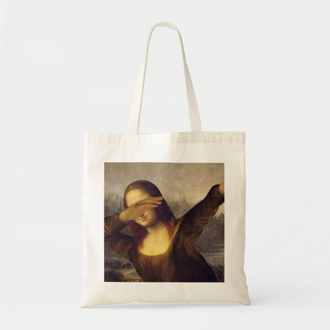 Mona Lisa Dabbing Tote Bag (Front)