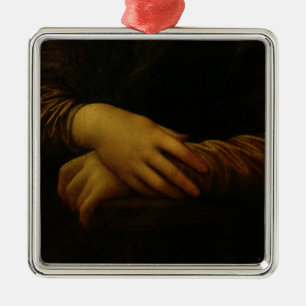Mona Lisa, detail of her hands, c.1503-06 Metal Tree Decoration
