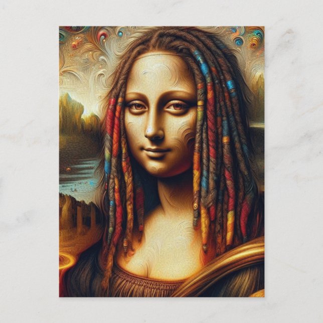 Mona Lisa Dreadlocks Postcard (Front)