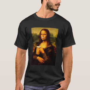 Mona Lisa drinking beer, Beer lover T-Shirt