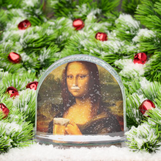 Mona Lisa drinking beer Beer lovers Snowglobe