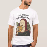 Mona Lisa Eating Burger Funny Classic Art Parody