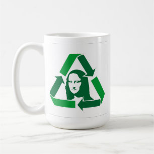 Mona Lisa Eco-Friendly Recycle Symbol Art Coffee Mug
