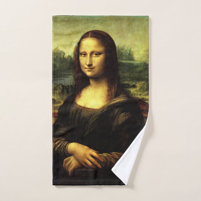 Mona Lisa, famous painting, Hand Towel (Hand Towel)