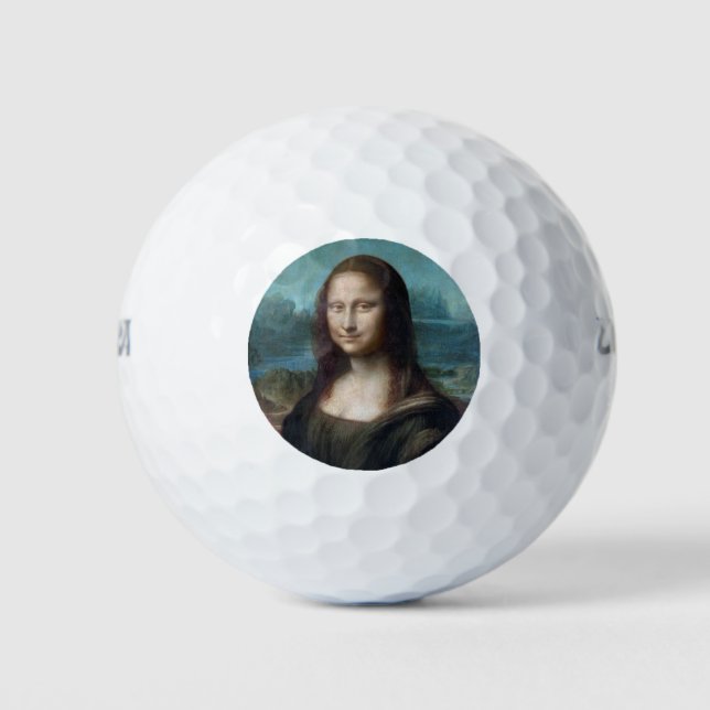 Mona Lisa Famous Visual Arts Leonardo da Vinci Pai Golf Balls (Front)