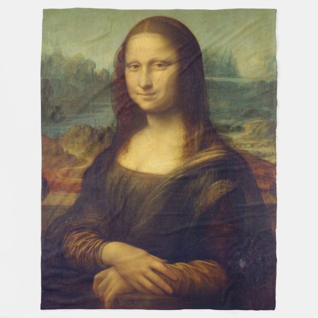 Mona Lisa Fleece Blanket (Front)