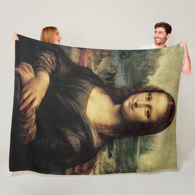 Mona Lisa Fleece Blanket (In Situ)