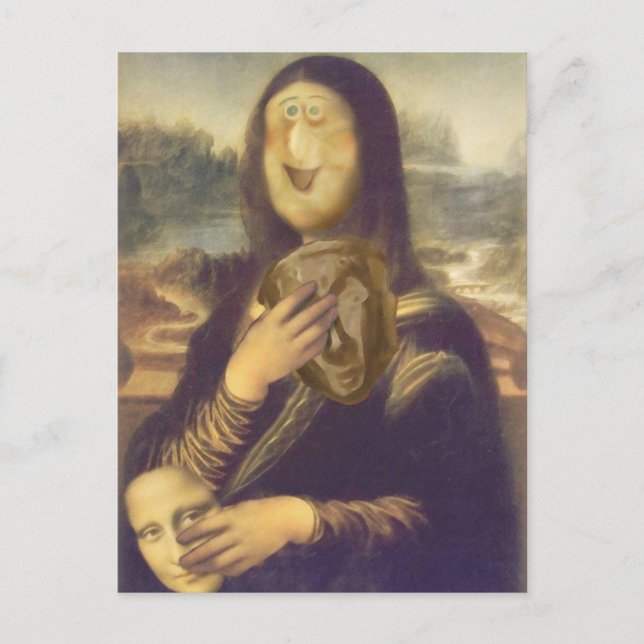 Mona Lisa Funny Face Postcard (Front)