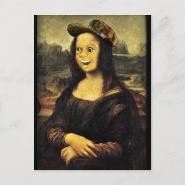 Mona Lisa Funny Face Postcard (Front)