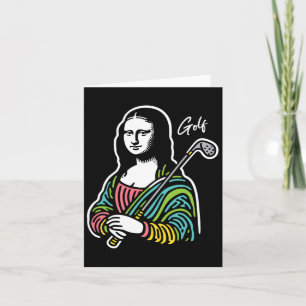 Mona-lisa Golfer - Funny Mona-lisa Golf Lover Card