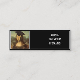 Mona Lisa Graduation Grad Cap Calling Card