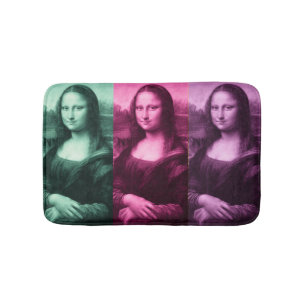 Mona Lisa Green Pink Purple Bath Mat