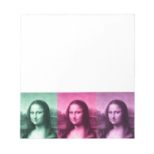 Mona Lisa Green Pink Purple Notepad
