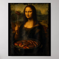 Mona lisa grilling bbq funny 