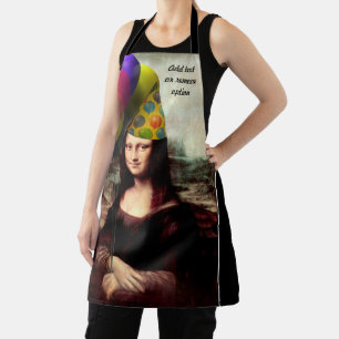 Mona Lisa Happy Birthday Party Hat Apron
