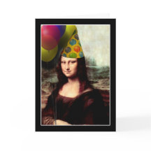 Mona Lisa Happy Birthday Party Hat