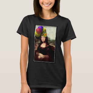 Mona Lisa Happy Birthday Party Hat T-Shirt